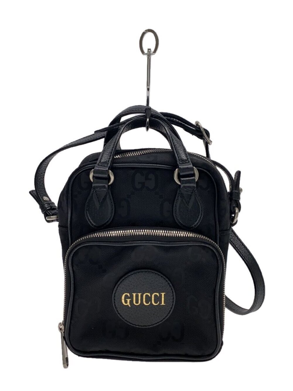 Gucci the Grid Shoulder Bag Canvas Black All over